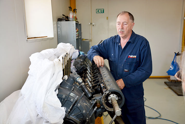 Overhauling A Kittyhawk Downunder 11 Alf Morgan hard at work on Allison V 1710 115 liquid cooled V12 engine at VFR