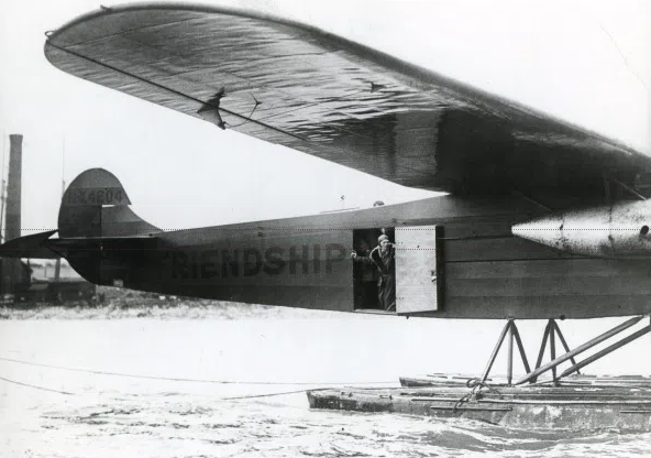 Today in Aviation History: Amelia Earhart Becomes the First Woman to Fly Across the Atlantic 13 Amelia Earhart can be seen in the open cargo door of NX4204 Burry Port Wales 18 June 1928