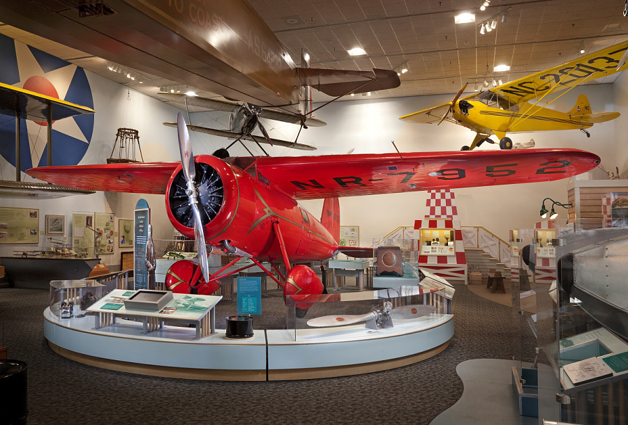 "Pioneers of Flight" Gallery at the National Air and Space Museum to open in 2025 13 Amelia Earhart s Lockheed 5B Vega Little Red Bus on display in a previous iteration of the Pioneers gallery NASM photo by Eric Long