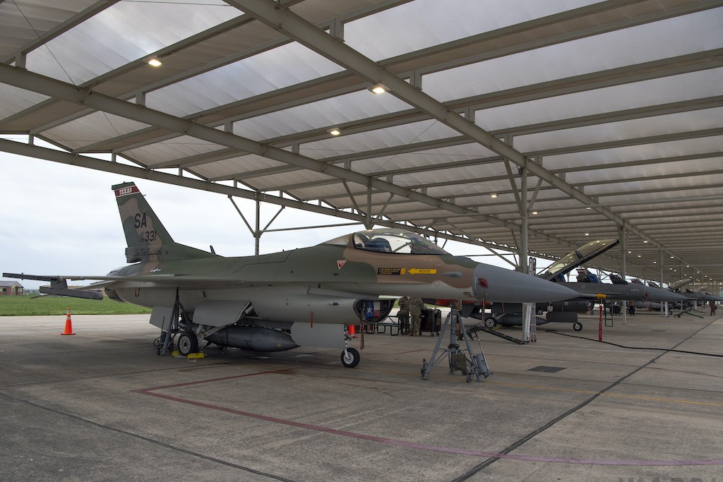 Lone Star Heritage 12 An F16 from the 149th Fighter Wing at Joint Base San Antonio Lackland is painted with a Vietnam era