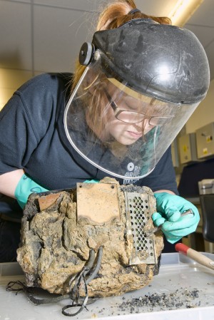 Behind-The-Scenes Access For Aviation Fans AT RAF Museum Cosford 11 Apprentice Bethany Colburn working on a Dornier component.