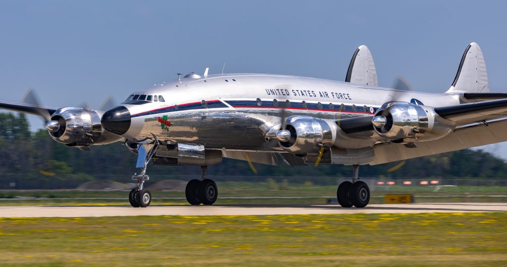 Air Legends Foundation's Lockheed Constellation C-121A Returns to EAA AirVenture Oshkosh 2025 10 Arrival at OSH2023 by Chris Miller