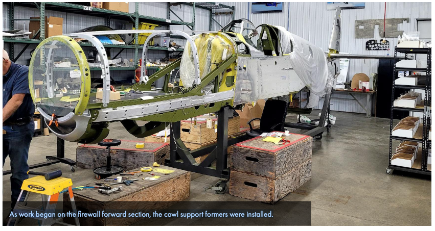 P-51B Mustang ‘Shillelagh’ - Fall Update 10 As work began on the firewall forward section the cowl support formers were installed