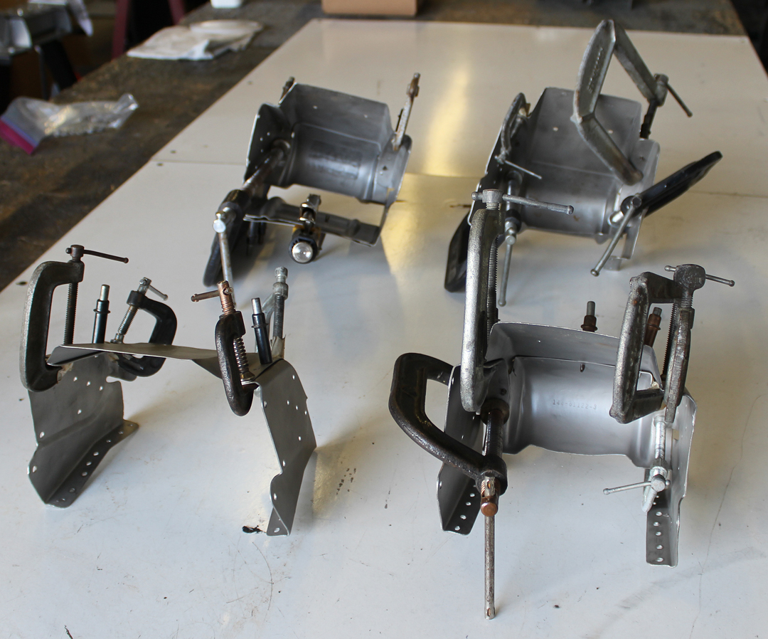 XP-82 Twin Mustang - May 2016 - Restoration Update 19 The feed chutes after carefully re-forming, and during reassembly. (photo via Tom Reilly)