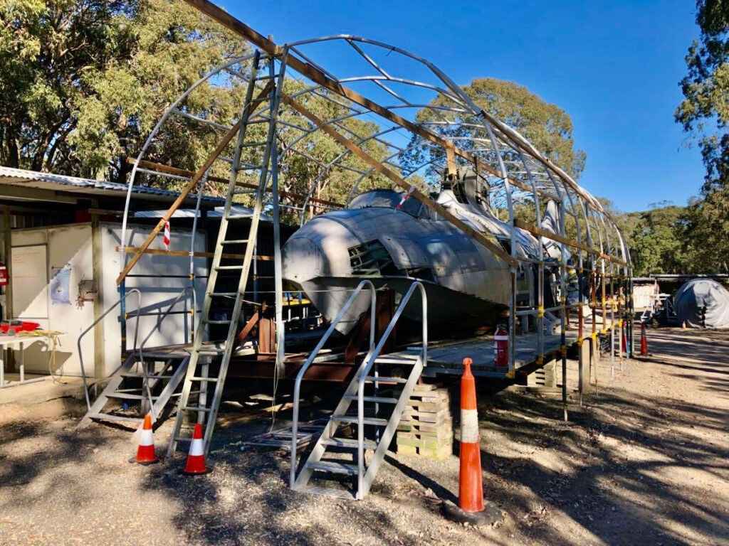 World Catalina News 2021 13 At some point the PBY 5A Catalina Our Girl with Rathmines Catalina Memorial Park Association RCMPA Catalina project will be moving to RAAF Williamtown. Meanwhile work continues in the Kilaben area. Photo RCMP