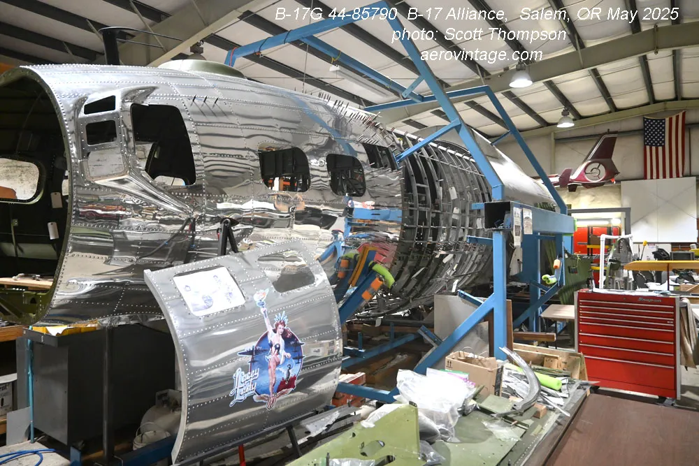 From Gas Station Landmark to Iconic Warbird Restoration: The Remarkable Revival of B-17 Flying Fortress "Lacey Lady" 16 B 17 Lacey Lady nose