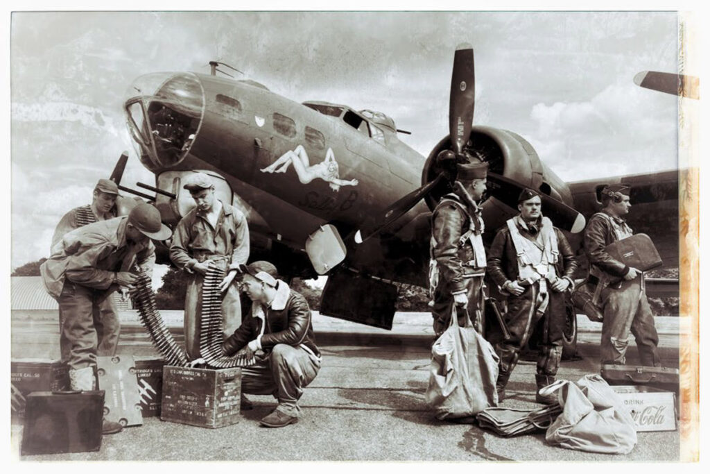 D-Day 80 Heroes Remembered Photography Events 12 B 17 reenactors