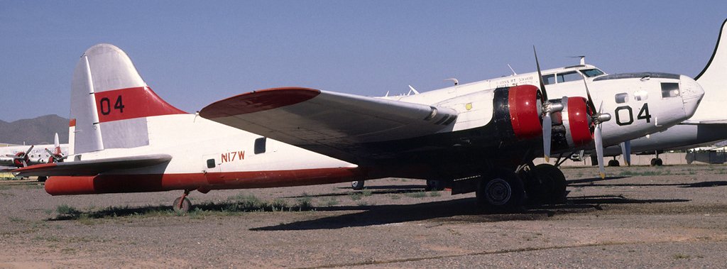 Wings in the Wasteland: The Forgotten Warbirds of Gila River Memorial Airfield 12 B 17F N17CW at Memorial in 1981