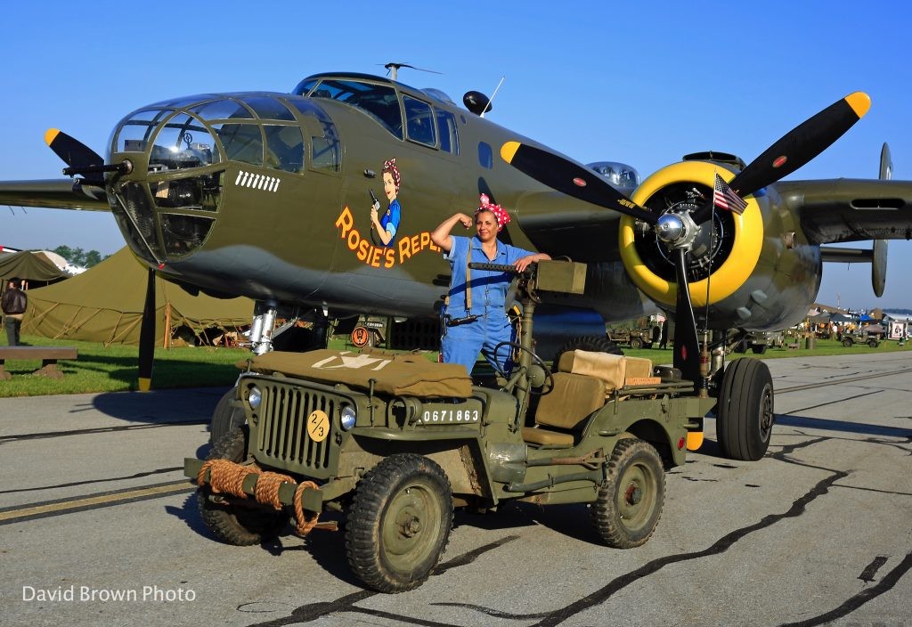 Thunder Over Michigan 2021 - World's Largest B-25 Mitchell Gathering 12 B 25 ROSIE 94A8306 WW2WE 2021 DAVIDFBROWN