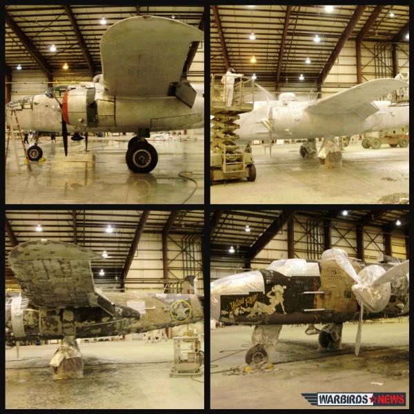 B-25 "Yellow Rose" Getting a New Paint Job 12 B-25 collage
