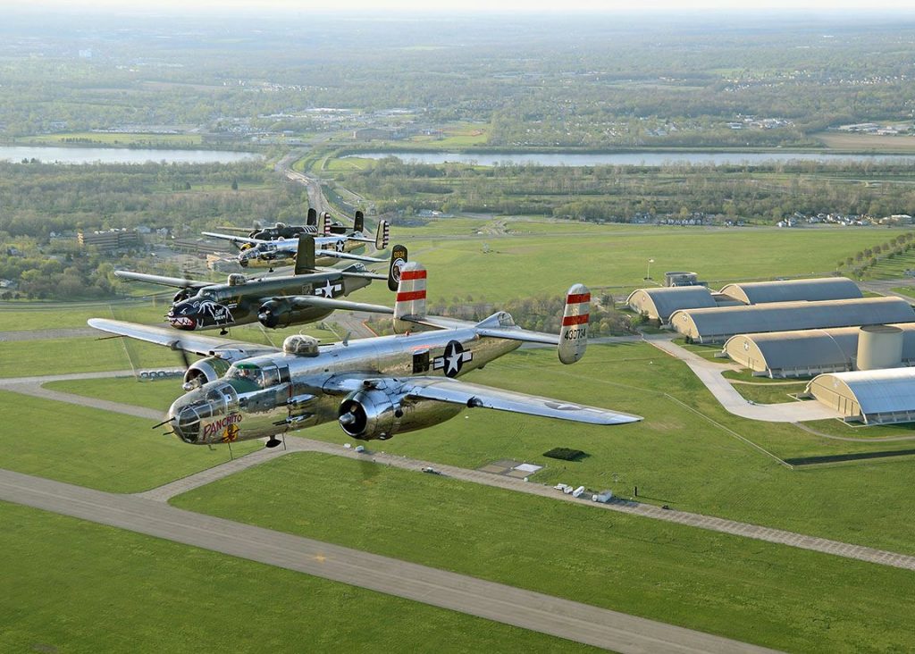 National Museum of the U.S. Air Force to Reopen July 1 10 B 25s Over NMUSAF