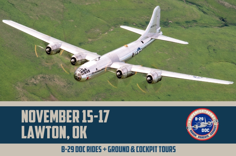 B-29 Doc History Restored Tour to Land in Lawton, Oklahoma 13 B 29 Doc History Restored Tour to Land in Lawton Oklahoma