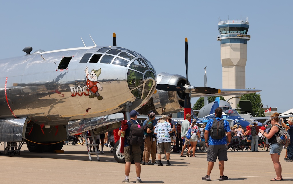 Boeing Plaza Schedule Announced for AirVenture 2025 18 B 29 Doc at Boeing Plaza by Brett Brock