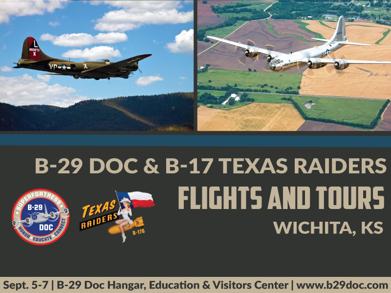 B-29 Doc to Host B-17 CAF B-17 Texas Raiders in September 11 B 29 Doc to Host B 17 CAF B 17 Texas Raiders in September