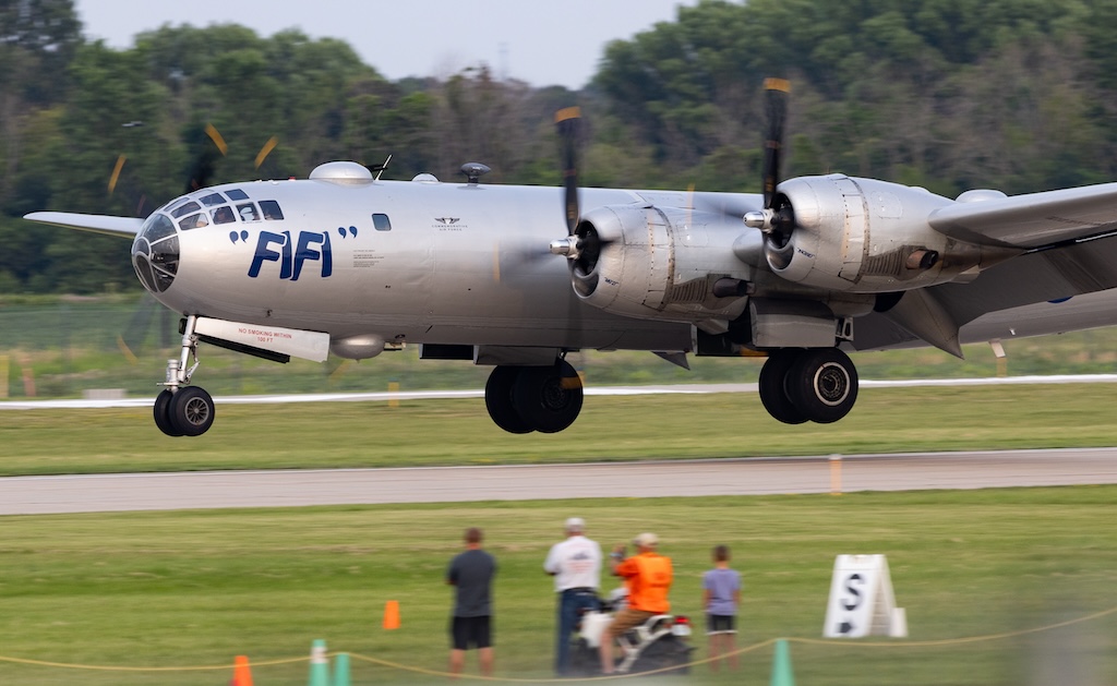 B-29 Superfortress FIFI Nears Return to Flight After Critical Engine Repairs 18 B 29 FIFI arrival 2024 by Phil High