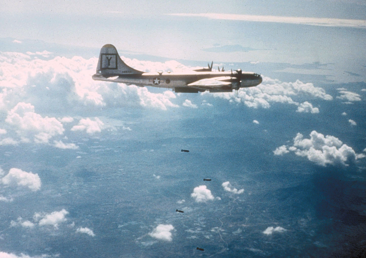 Surviving B-29 Superfortresses 10 B 29 307th BG bombing target in Korea c1951