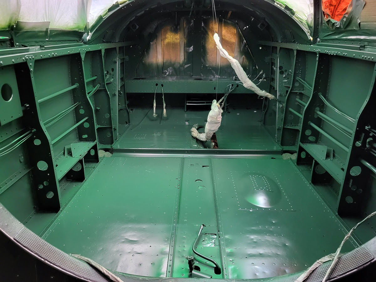 Avro Lancaster B.VII NX611 ‘Just Jane’ – Restoration Update 247 15 B25 cockpit fully painted
