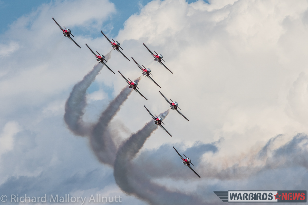 EAA AirVenture Oshkosh 2016 Photos, Final Facts and Figures 14 One of the finest aerial demonstration teams in the world, the RCAF Snowbirds visited AirVenture 2016 for the first time in more than three decades. (photo by Richard Mallory Allnutt)