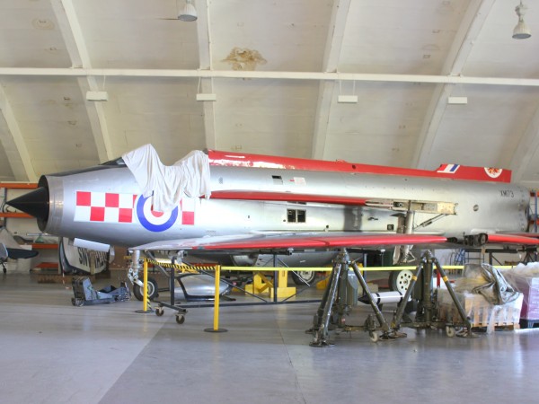The Jets Of Sir James 10 This picture shows the BAC Lightning F.1A XM173 with wings and vertical fin removed, in storage at C2 Aviation at Cotswold airport pending a move to Dyson's at Malmesbury, Wiltshire. (Image credit Geoff Jones)