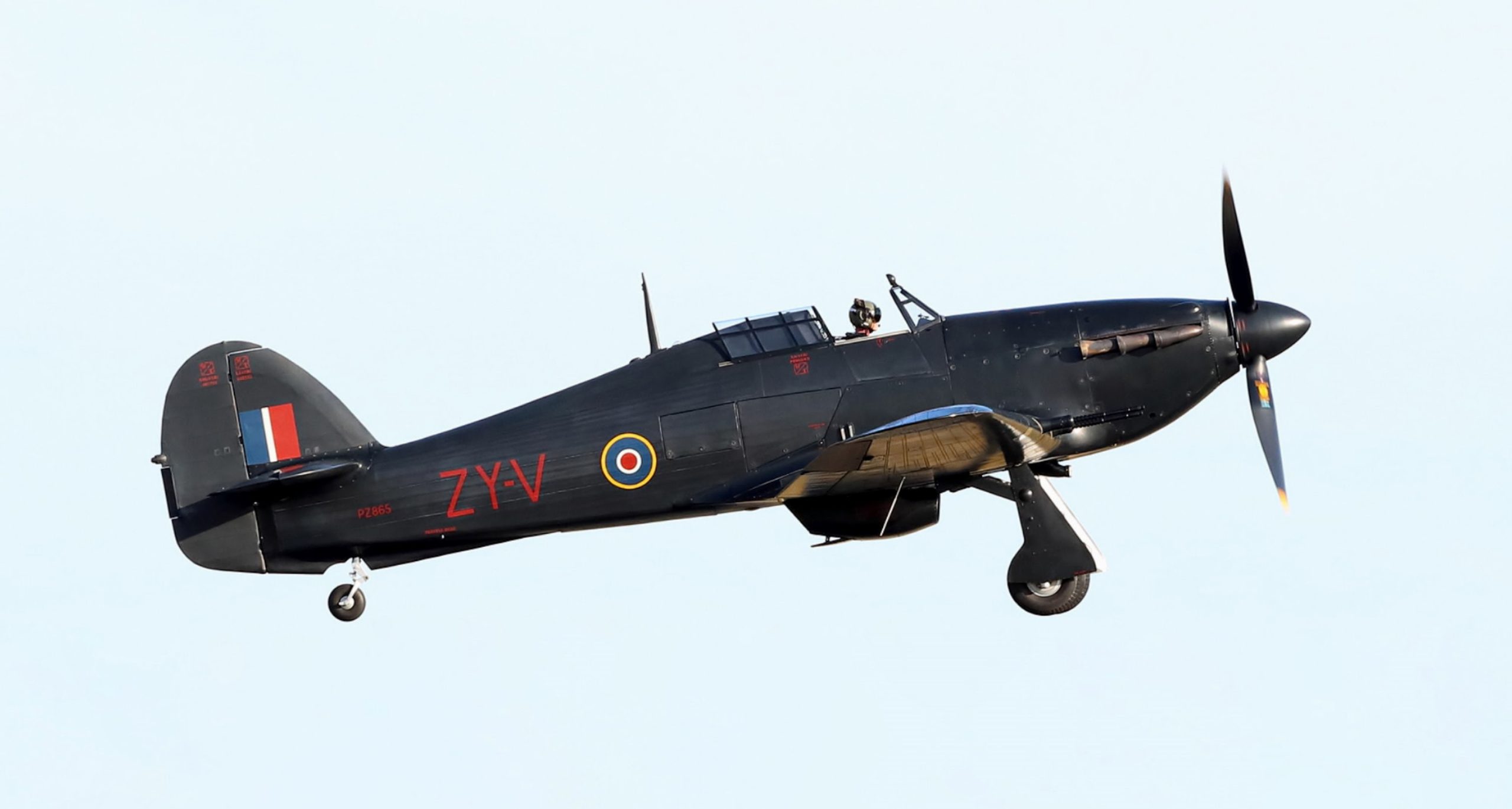 Battle of Britain Memorial Flight Members’ Day 2025 13 BBMF Hurricane Mk IIc PZ865 took to the skies on 26 June 2025 for its first flight since May 2024 completing a successful post maintenance air test. Photo Anthony Barrett scaled