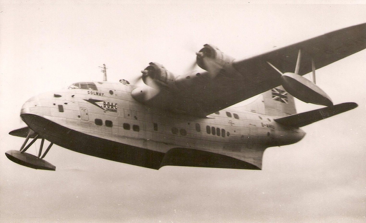 Short Solent at the Oakland Aviation Museum 15 BOAC. SHORT SOLENT G AHIU c1950s e1742071096271