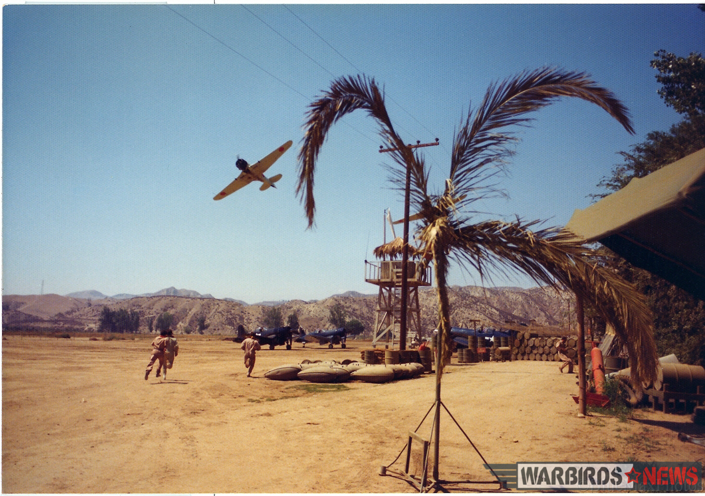 POOR LITTLE LAMBS - The Corsairs of Baa Baa Blacksheep 71 'Zeros' dusting the set! (photo via Stephen Chapis)