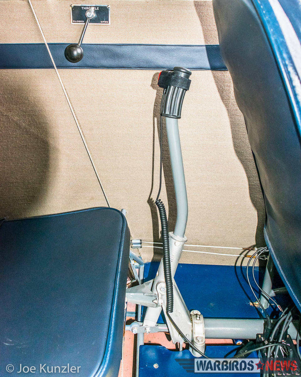 Heritage Flight Museum - July 2016 Fly Day Report 13 Backseat Interstate Cadet controls (photo by Joe Kunzler)