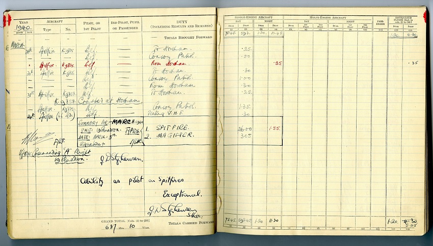 Adopt a Piece of RAF History! 14 Bader Logbook