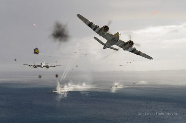 Aviation Artist Gary Eason on D-Day Anniversary Book 10 Beaufighters attacking E-boats
