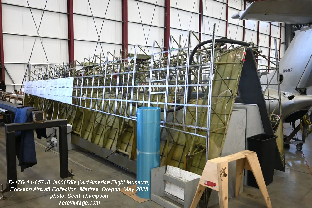 B-17 Restoration Progress Report From the Erickson Aircraft Collection 15 Before the rear spars could be extracted from the inner wing panels