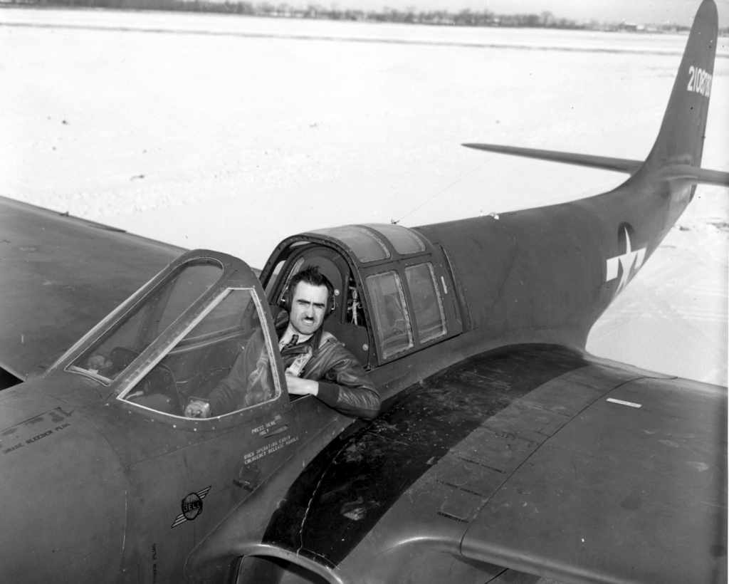 Today in Aviation History - First Flight of The Bell XP-59A Airacomet 10 Bell Aircraft Corporation Chief Test Pilot Robert M. Stanley in the cockpit of an XP 59A Airacomet. National Museum of the United States Air Force