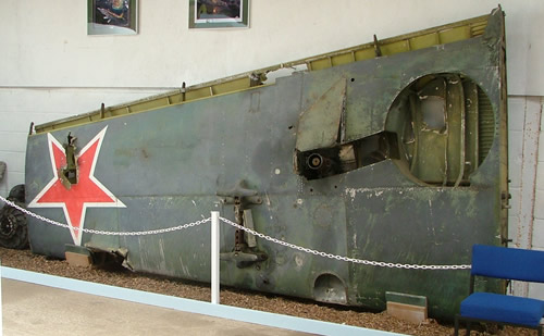 The Wings Museum's Bell P-63C Kingcobra Restoration 12 One of the "spare" P-63 King Cobra wings on display at the Wings Museum UK. The Red Star is original. (Image courtesy of Aaron Simmons)