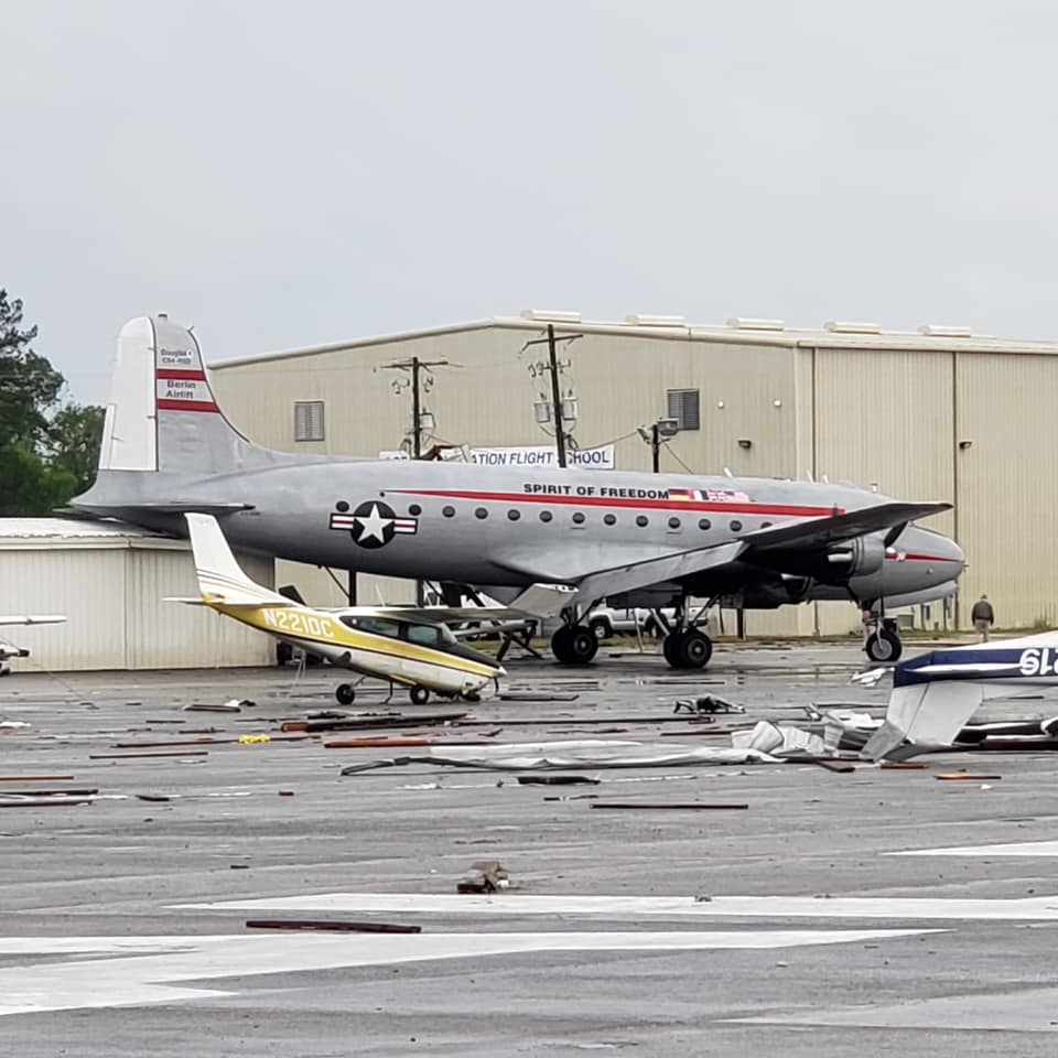 Berlin Airlift Historical Foundation's C-54 Damaged by Tornado 11 Berlin Airlift Historical Foundation C 54 3 n