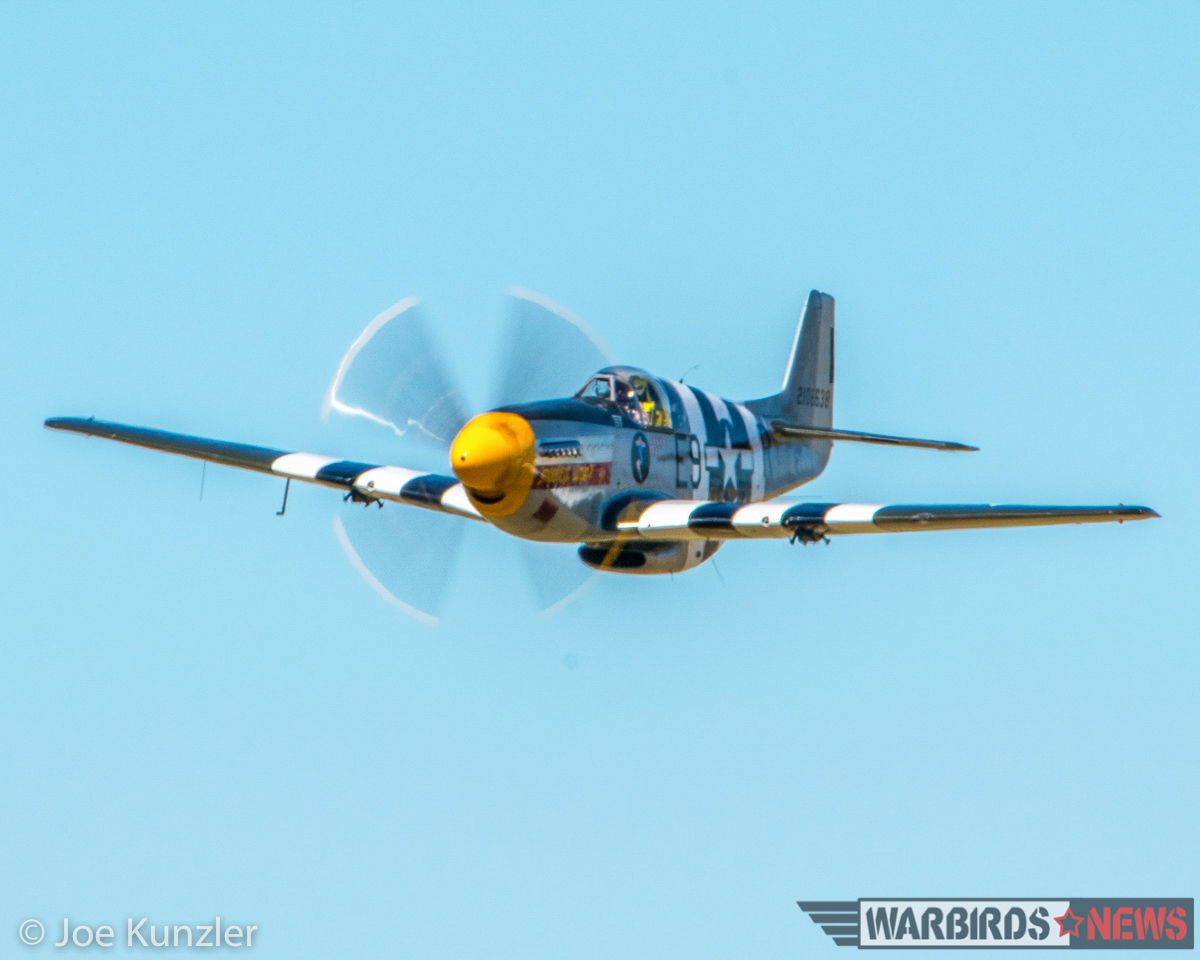 Props & Ponies at the Heritage Flight Museum - Air Show Report 39 'Impatient Virgin' on the way through. (photo by Joe Kunzler)