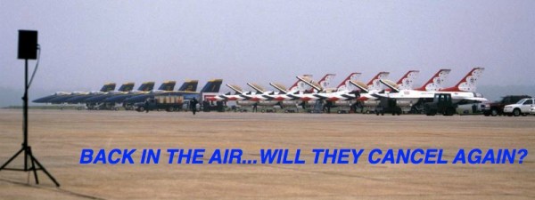 Sequestration Update: DoD ANNOUNCES END TO PROHIBITION ON MILITARY AIR SHOW SUPPORT 10 Blue angles and Thunderbirdsjpg LOGO
