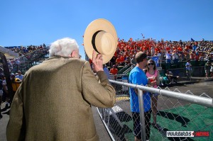 2013 Reno Air Races: The Fifth and Final Day of Racing 13 Aviation Legend Bob Hoover works the crowd (Image Credit: Moose Peterson)