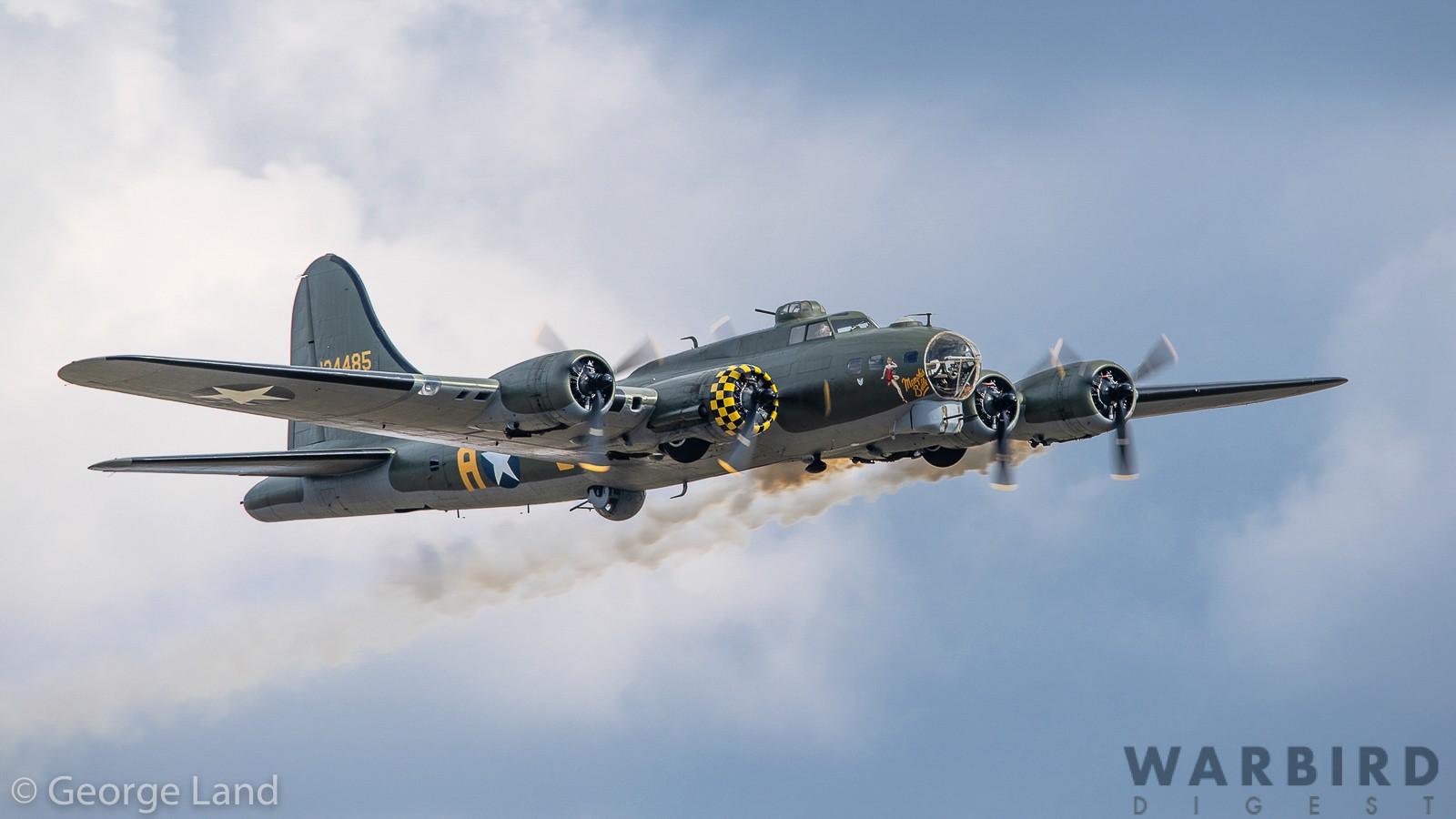 Imperial War Museum - Battle of Britain Air Show Report 33 Boeing B 17G 85 DL Flying Fortress 44 83546 A N3703G flies as B 17F 10 BO Flying Fortress 41 24485 DFA the film Memphis Belle 324th Bombardment Squadron 91st Bombardment Wing Z72 8673 copy