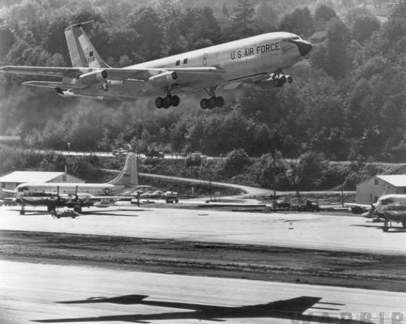 Today in Aviation History - The First Production Boeing KC-135A Stratotanker Made Its First Flight 11 Boeing KC 135A BN Stratotanker 55 3118 City of Renton first flight