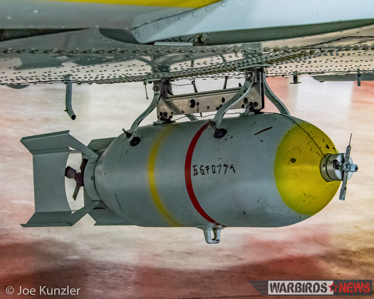 Heritage Flight Museum – June Fly Day Report 13 Bomb replica hung below the 'Tora! Tora! Tora!' Zero. (photo by Joe Kunzler)
