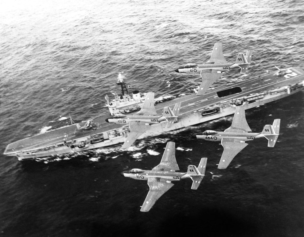 Today In Aviation History: First Flight of the McDonnell F2H Banshee 12 Bonaventure Banshees