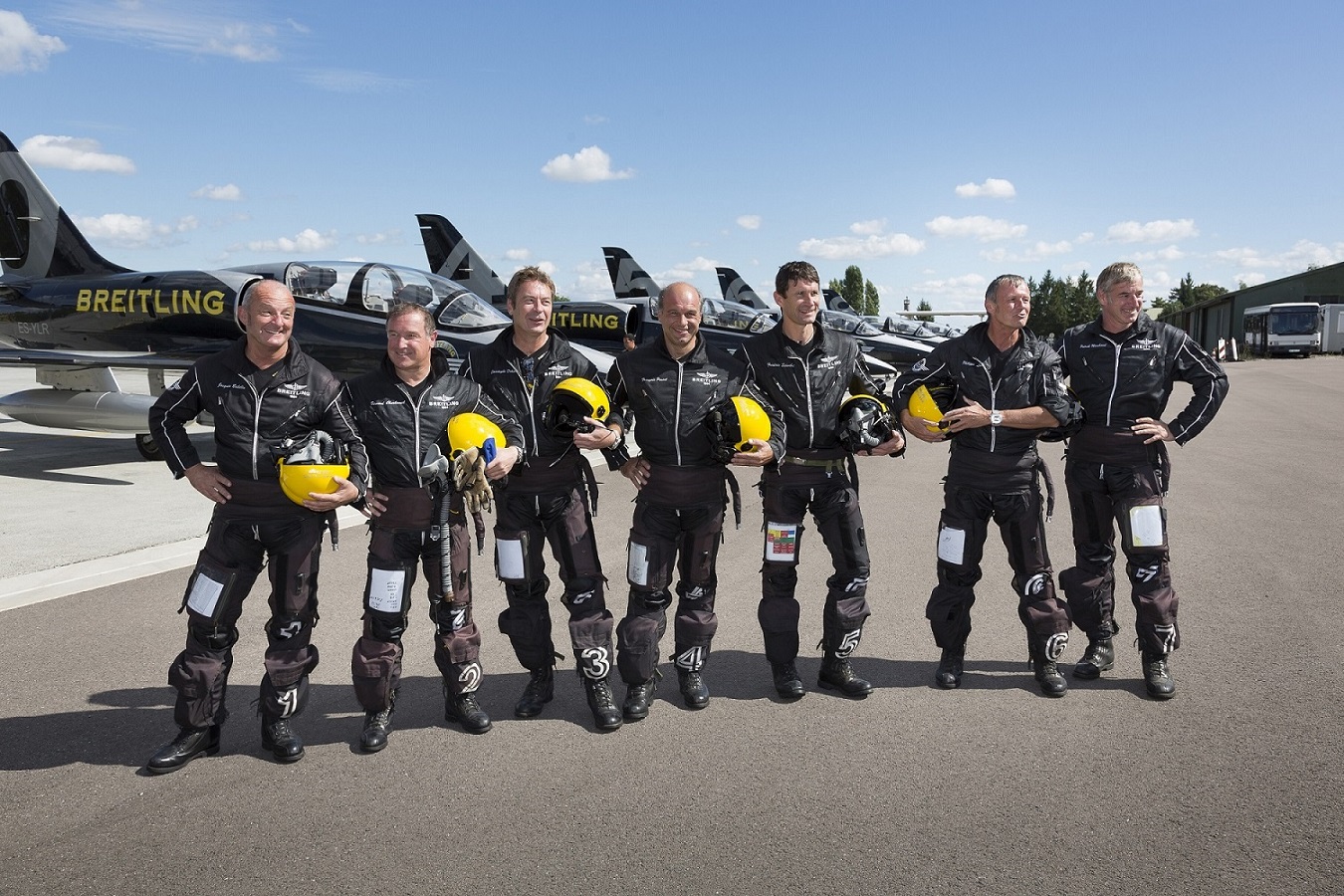 SUN ‘N FUN 2015 Air Show Highlights 11 The Breitling Jet Team in front of their steeds during their Asian tour. (photo via Breitling Jet Team)
