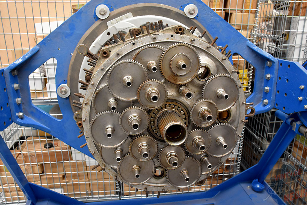 Bristol Beaufighter Hercules Engine Restoration Update - June 2022 13 Bristol Hercules engine in stand for stripping before removal of external gears front view