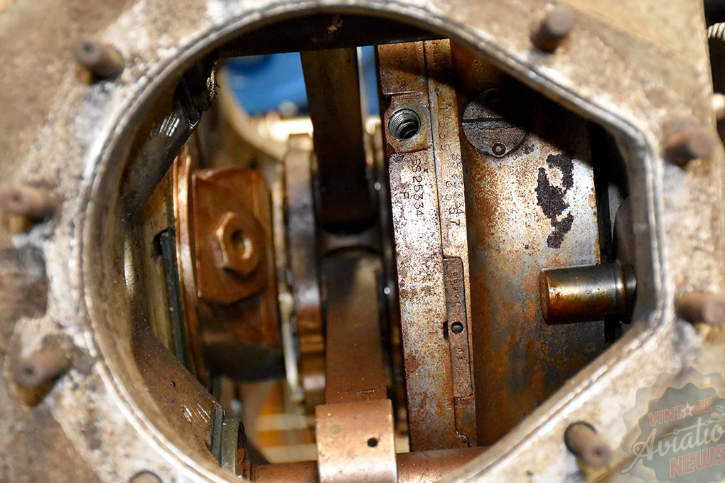 Bristol Beaufighter Hercules Engine Restoration Update - June 2022 17 Bristol Hercules engine view of crankcase internals after cylinder and sleeve removal