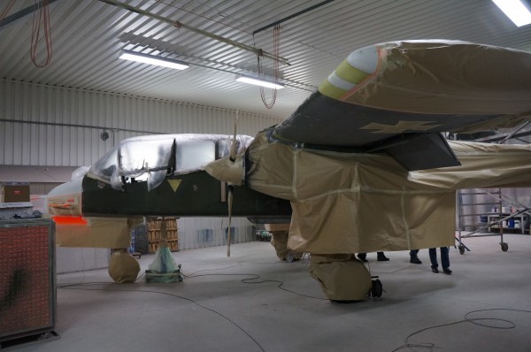 Bronco 99+18 (G-ONAA) New Paint Being Applied 10 Bronco 99+18 (G-ONAA) is in the paint shop