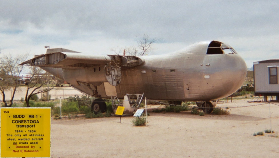 Today In Aviation History: First Flight of the Budd RB Conestoga 14 Budd conestoga at PIMA Air Museum