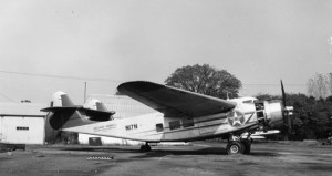 New England Air Museum Restoration of Only Surviving CBY-3 “Loadmaster” 11 A side view of the Burnelli CBY-3 Loadmaster. Photo taken at Beacon Field Airport, Virginia, circa 1959. (San Diego Air and Space Museum Archives)