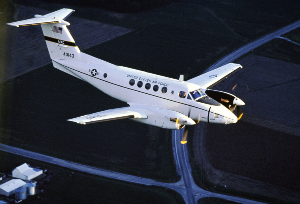 B-52 and C-17 Highlight U.S. Air Force Materiel Command Aircraft for EAA AirVenture Oshkosh 2024 13 C 12 Huron in flight