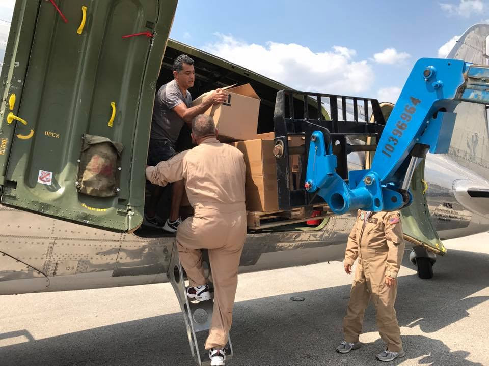 CAF Helps Airlift Relief Supplies to Hurricane-Ravaged Beaumont, Texas 12 C-47 Bluebonnet Belle and CAF Volunteers