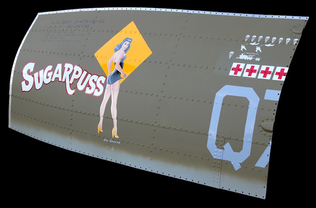 Artist Gary Velasco Supports D-Day Squadron With Custom Nose Art Panels 10 C 47 Sugar Puss 3572