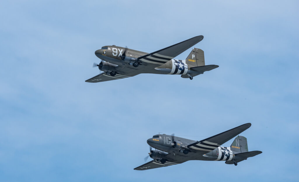 “Turning the Tide – 1944” 80-year Commemoration at EAA AirVenture Oshkosh 2024 11 C 47s Airshow AirVenture 2021 ByLewisBerghoff